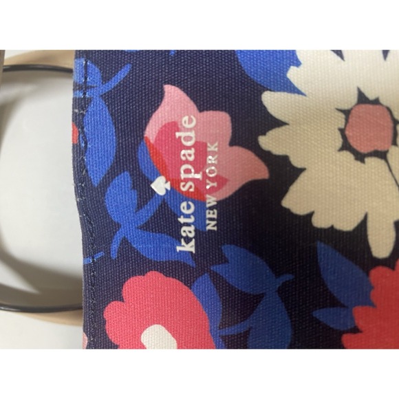 Kate Spade 25th Anniversary Sam Washington Square Small Floral Fabric Tote Purse - Picture 5 of 10
